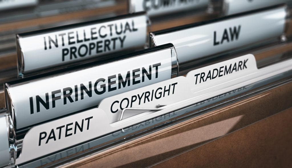 IP law infringement patent copyright trademark files Professional Indemnity