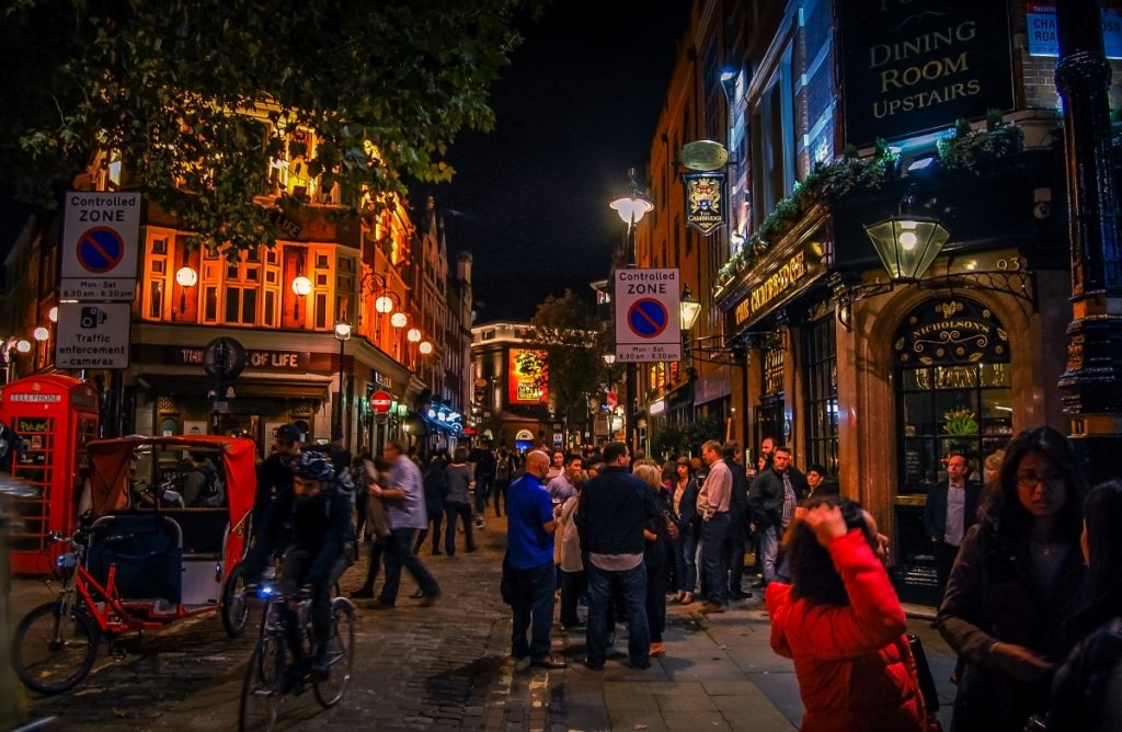 Soho London nightlife and bars with insurance